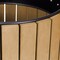 Alpine Industries 32 Gallon Cedar All-Weather Slatted Wood Style Panel Steel Commercial Outdoor Trash Can Receptacle ALP4400-01-CD-RB - alternate 6